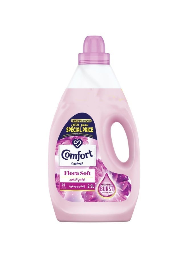COMFORT Fabric Softener Flora Soft, Long-Lasting Fresh Floral Fragrance, 2.9L